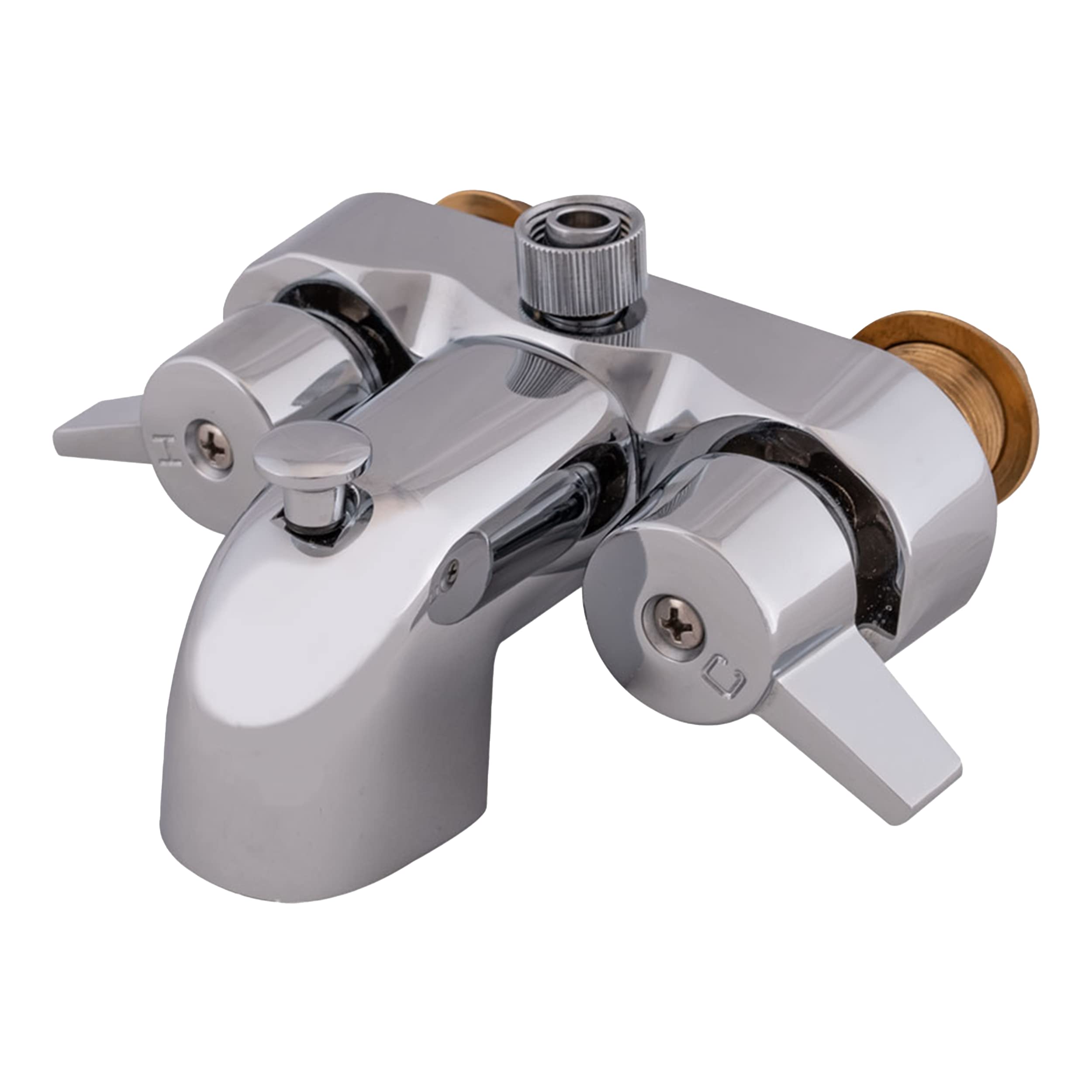 EZ-FLO Two-Handle Add-On Shower Diverter Bathcock, Chrome